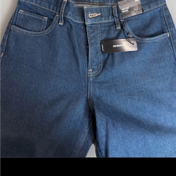 Express Dark Blue Flare Jeans - Picture 2 of 7